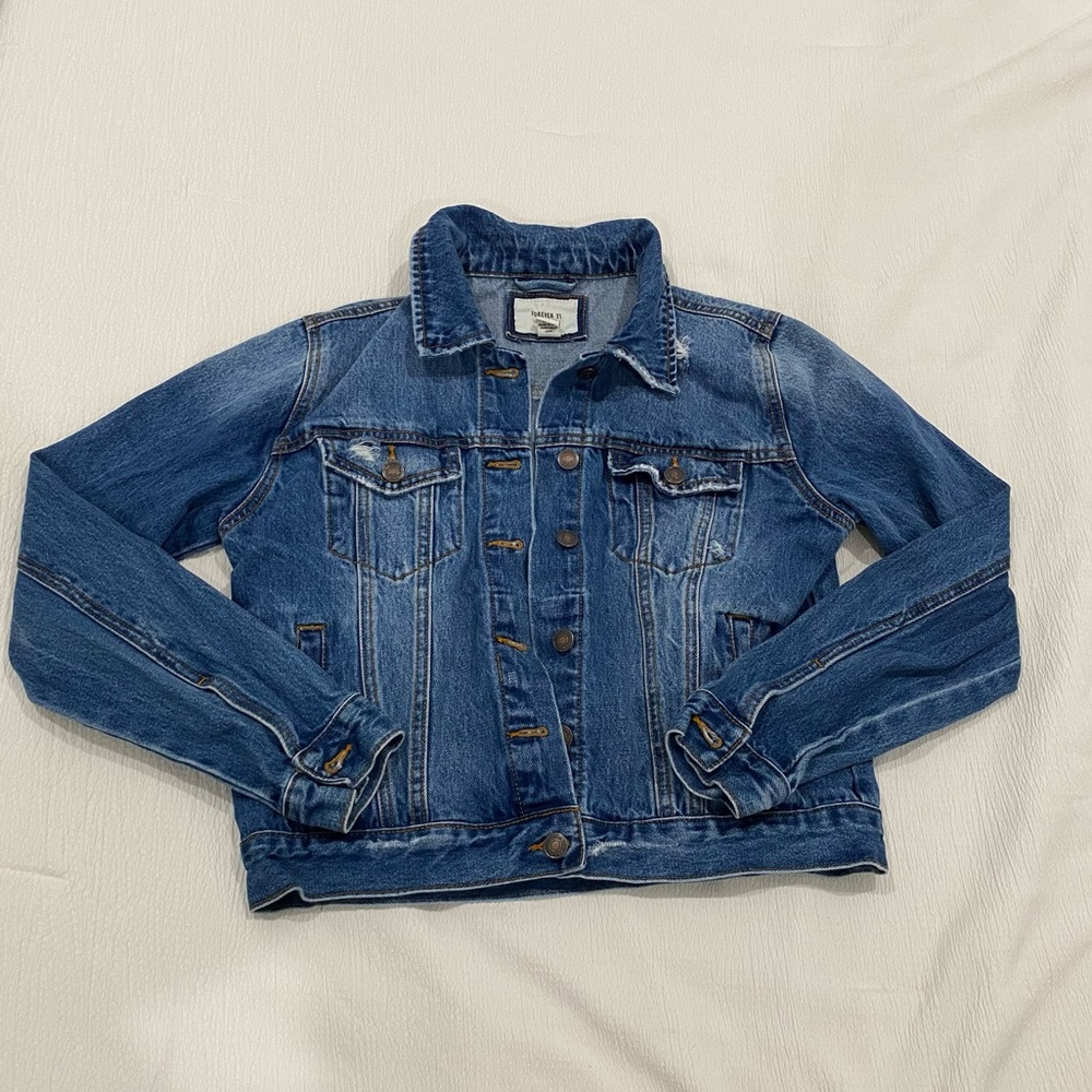 Dark blue jean jacket